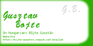 gusztav bojte business card